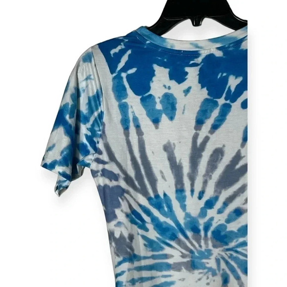 1811. BLOOMING JELLY RUCHED ON EACH SIDE TSHIRT DRESS SIZE SMALL MIDI LENGTH - Picture 8 of 9